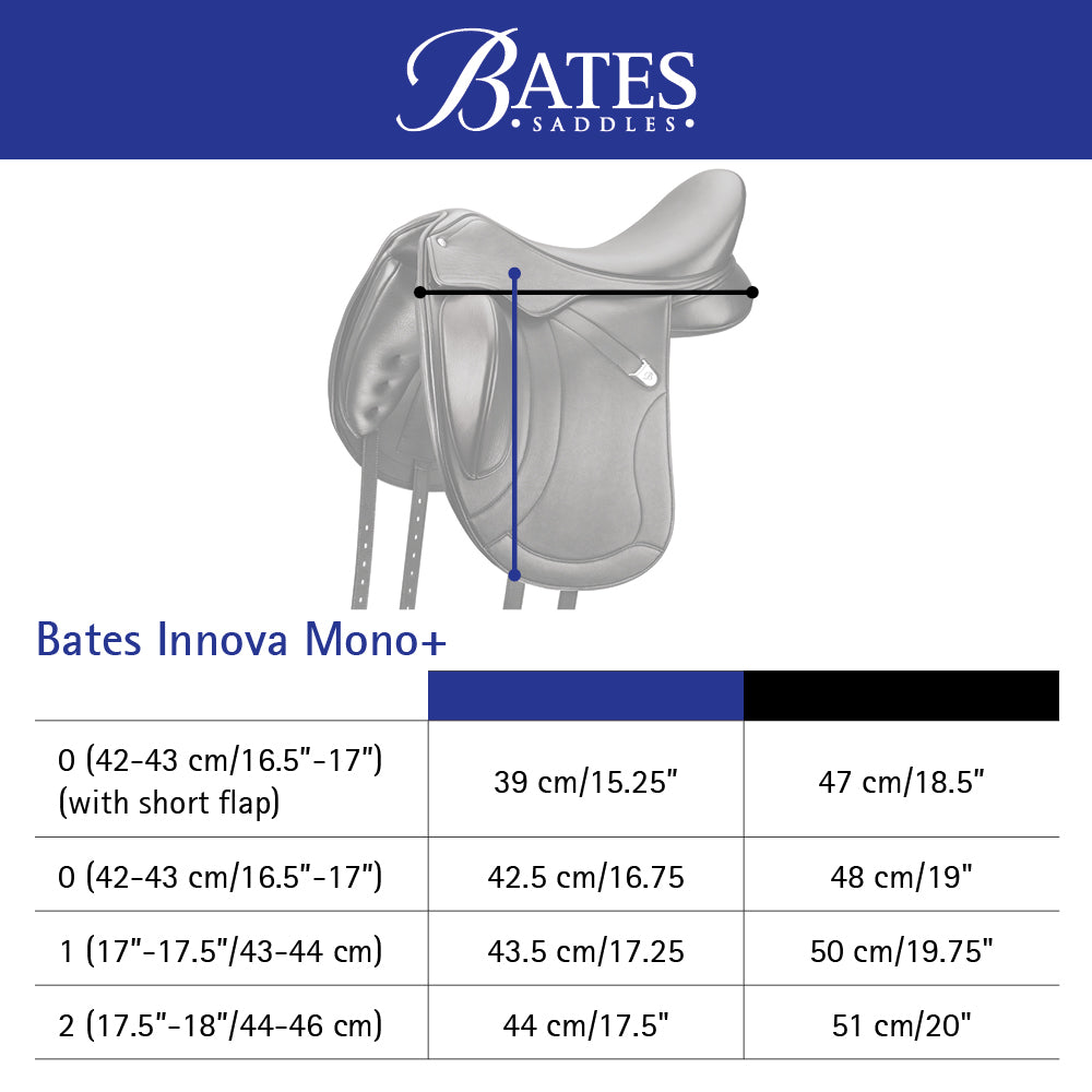 Bates Innova Mono+ Jump Saddle with CAIR Cushion System